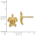 thumbnail image 3 of 14K Yellow Gold Sea Turtle Post Earrings (11 X 9) Made In United States te627, 3 of 5