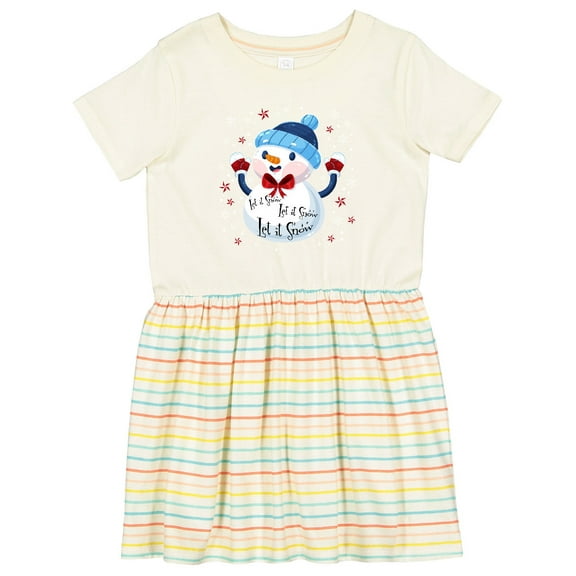 Inktastic Holiday Snowman Girls Toddler Dress
