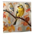 thumbnail image 2 of Sunyuer Fall Maple Leaves Bird Shower Curtain for Bathroom, Waterproof Polyester Fabric Bath Curtain 72 x 72 Inch with 12 Plastic Hooks, 2 of 8