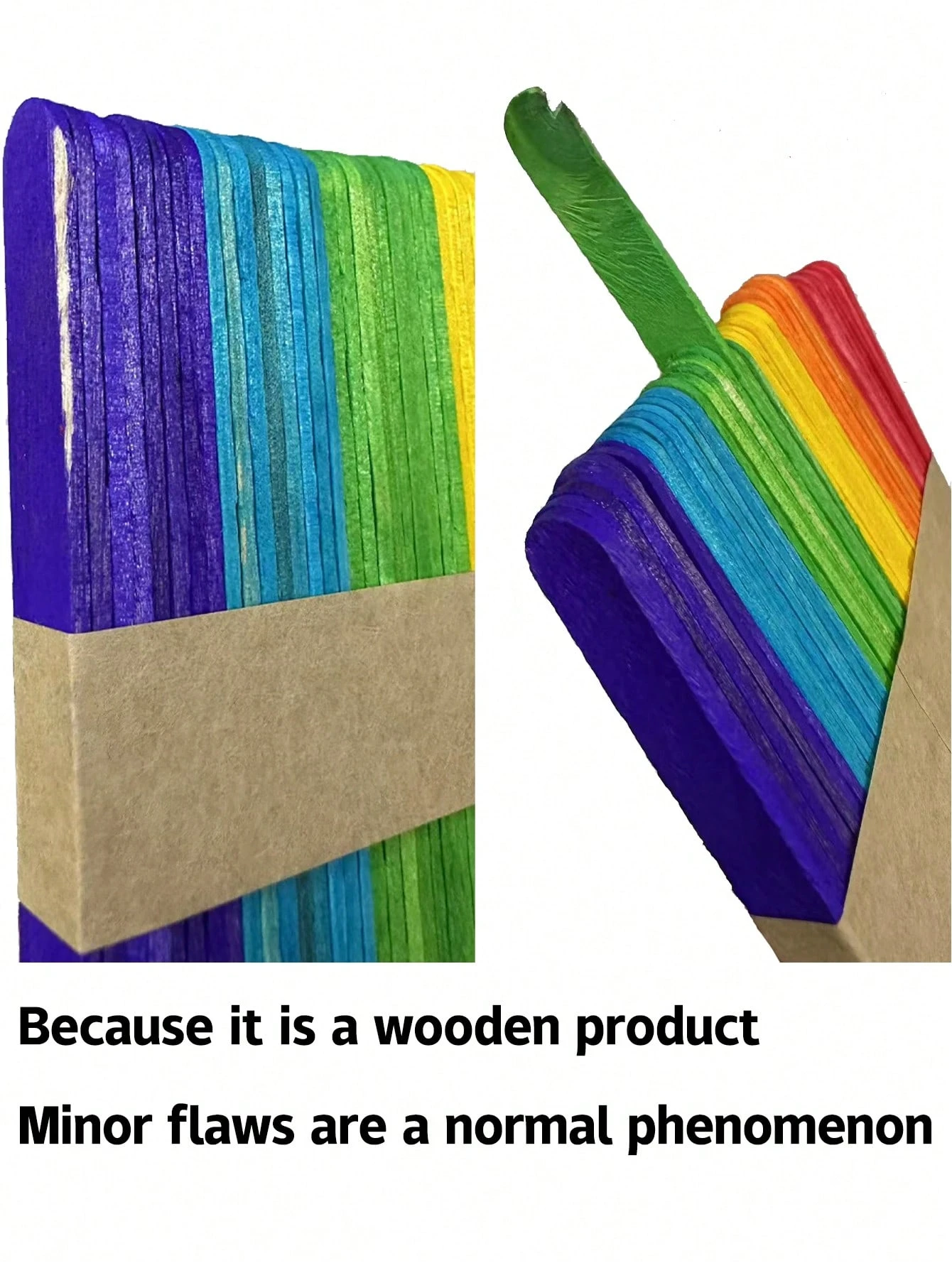 Colored Popsicle Sticks, Wooden Rainbow 4.5 Inch Craft Sticks, Ice Cream Sticks for DIY Handmade Supplies, Colored, 200pcs