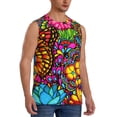 thumbnail image 2 of Fotbe Butterfly Garden Men's Camiseta sin Mangas Estampada para Hombres, Playera Casual para Gimnasio, Entrenamiento, Playa-X-Large, 2 of 7