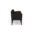 thumbnail image 2 of Belmont Lounge Reception 3 Seat Tandem Seating / Walnut Wood Legs / Black, 2 of 5