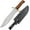Brown, variant on Wild Turkey Handmade 15" Wood Handle Classic Bowie Fixed Blade Knife with Sheath