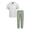 Gray/ Green, variant on Clothes Boys’ 2-Piece Tech Polo Pant Outfit Set – Includes Short Sleeve Polo Shirt & Pants, Comfortable Everyday Clothing for Little & Big Boys Sizes (4-14)