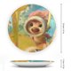 thumbnail image 2 of Pookoo Plato decorativo de porcelana fina (bone china), plato decorativo de cerámica para hogar, oficina, soporte de pared, platos decorativos para dormitorio - 6 pulgadas (15 cm), 2 of 6