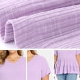 thumbnail image 5 of DARING DIVA Women's Plus Babydoll Tops V Neck Casual Loose Fit Blouses 2X Purple, 5 of 6