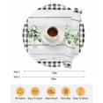 thumbnail image 6 of 15 Inch Round Placemats Set of 6, Green Eucalyptus Leaves Non Slip Heat Insulation PP Table Mats, Vintage Art Farmhouse Wooden Washable Place Mats for Kitchen Dining Party Table Decor, 6 of 7