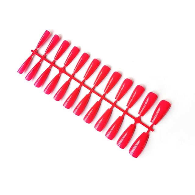 Seitruly Uñas postizas largas, cortas y encantadoras, accesorios de belleza para manicura de uñas postizas para el hogar, puntas de arte de manicura Juegos de manicura Sangre roja Seitruly CE013543-09B