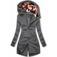 thumbnail image 2 of Women Solid Color Coat Button Down Overcoat Fluffy Jacket Long Sleeve Cardigan Warm Winter Overcoat Windproof Outer Coat, 2 of 6