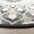 thumbnail image 3 of SAFAVIEH Novelty Rosalin Geometric Area Rug, Charcoal/Ivory, 8' x 8' Round, 3 of 7