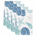 thumbnail image 2 of Blue Coastal Kitchen Towels Set of 4, Starfish Shell Coral Summer Beach Ocean Absorbent Dish Towels for Kitchen, Microfiber Hand Towel, Quick Drying Tea Towel for Cleaning Decorative Dishcloths, 2 of 7
