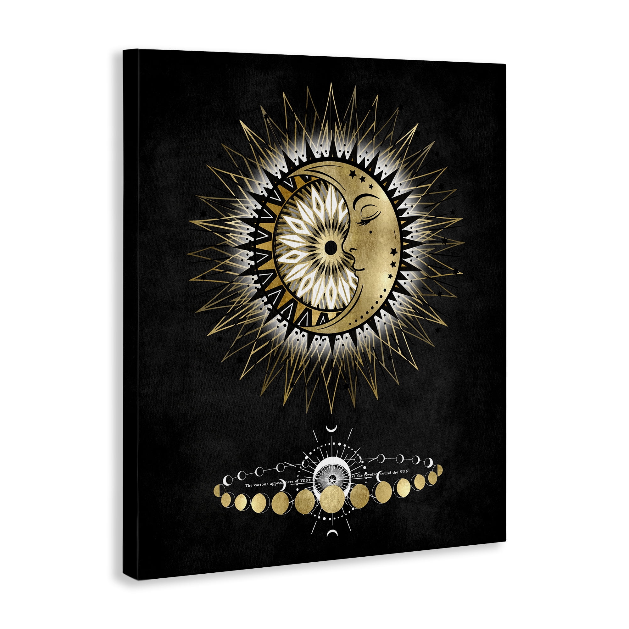 Stupell Industries Lunar Phrases Astrology Astrology & Stars Painting Wrapped Canvas Art Print Wall Art, 24 x 30
