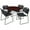 Brown, variant on 42" Round Breakroom Table- Cherry Top- Chrome Base & 4 Zeng Stack Chairs- Grey