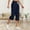 Navy, variant on Outfmvch Cropped Linen Pants Women Women's Culottes Cropped Linen Palazzo Trousers Paper Bag Pants Yoga Capris with Pockets Cotton Linen Pants Straight Wide Leg Loose Fit Wide Leg Black S-3XL