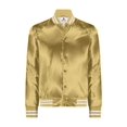 thumbnail image 2 of Augusta Sportswear B37034127 Satin Baseball Jacket Striped Trim, Metallic Gold & White - 2XL, 2 of 4