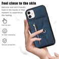 thumbnail image 6 of ELEHOLD Crossbody Wallet Case for iPhone 11 6.1" with RFID Card Slots Zipper Pocket Kickstand Function Shockproof Purse Case with Detachable Shoulder Strap for iPhone 11,Blue, 6 of 8
