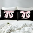 thumbnail image 4 of Erosebridal Initial Letter D Bed Sheets Set Queen Size, Black Pink Bed Sheets Queen, Kawaii Bow-tie Reversible Sheet Set Queen, Lightweight Room Decorative, 4pcs, 4 of 7