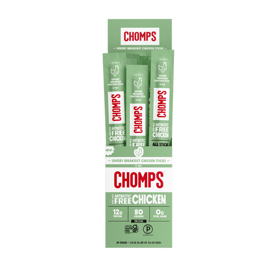 Chomps Antibiotic Free Savory Breakfast Chicken Sticks (24 Count)