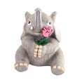 thumbnail image 2 of Estatua de elefante, escultura de resina, adorno de mesa, figura de boda para sala de estar Sosteniendo una flor9x13cm, 2 of 9