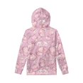 thumbnail image 2 of Xoenoiee Pullover Girls Hoodies Cartoon Axolotl Pink Print Hooded Sweatshirt with Front Kangaroo Pocket for Kids Long Sleeve Activewear Fall Winter Clothing, M, 2 of 7