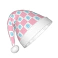 thumbnail image 2 of Cauagu Checkerboard With Snowflake Pattern Christmas Hat for Kids,Xmas Holiday Hat Santa Hat for Boys & Girls Festive Headwear Accessories for Christmas/New Year/Holiday, 2 of 6