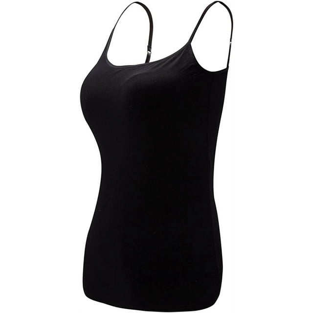 Camisolas para mujer con sujetador acolchado integrado, camiseta sin mangas básica transpirable Fokelyi YZY191-1