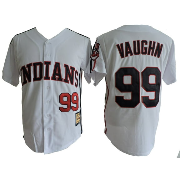 Rick Wild Thing Vaughn #99 Deluxe Embroidered Baseball Jersey - Mens 4XL