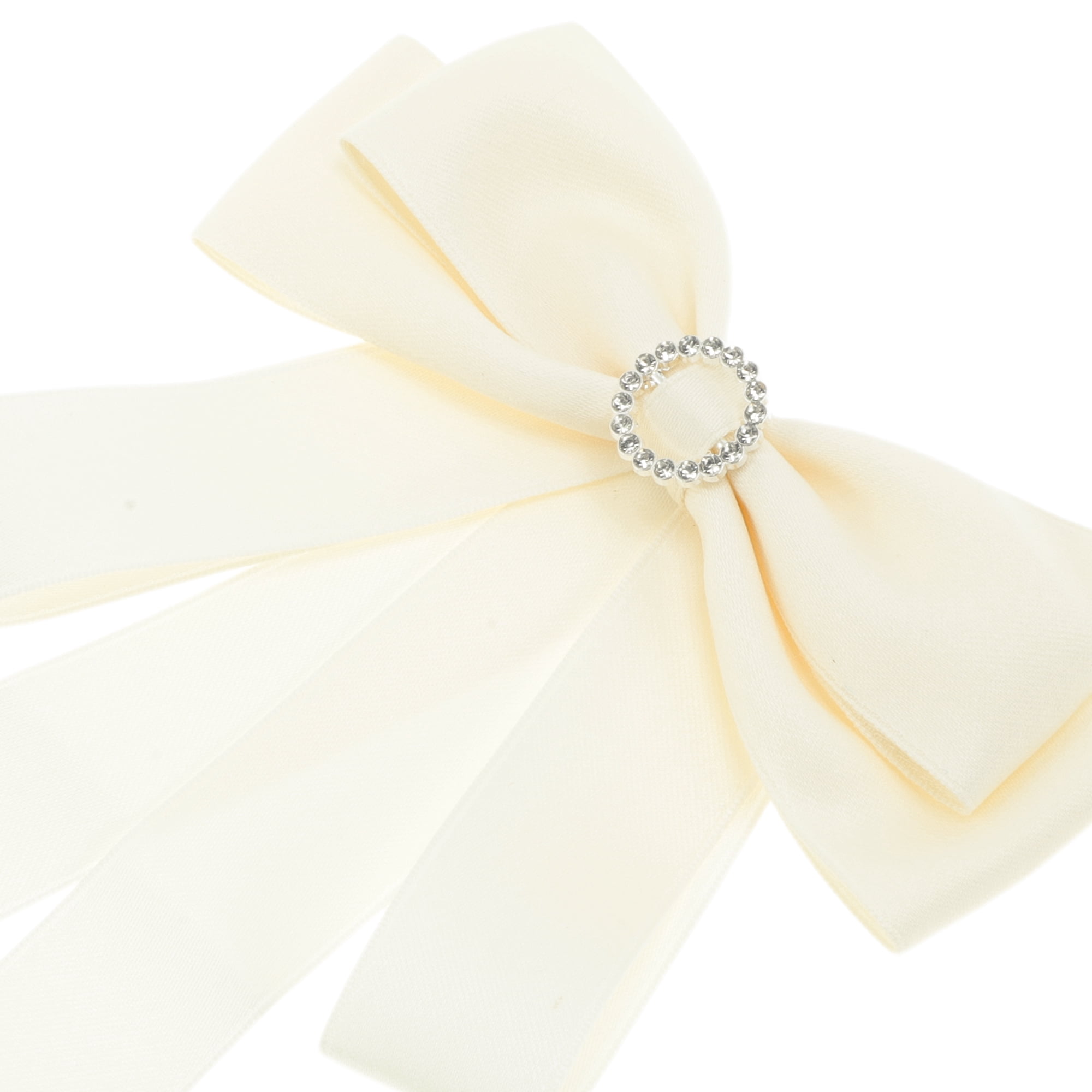 Unique Bargains Ribbon Bow Brooches Christmas Gifts Circle Diamond