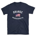 thumbnail image 1 of Orange Massachusetts Patriot Men's Cotton T-Shirt, 1 of 1