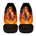 thumbnail image 5 of XYZCANDO 2 pcs Car Seat Covers for Interior Car Front Seat Covers Auto Accessories Soft, Truck SUV Van Car Seat Covers for Front Seats, Flaming Horse Pattern Design, 5 of 10