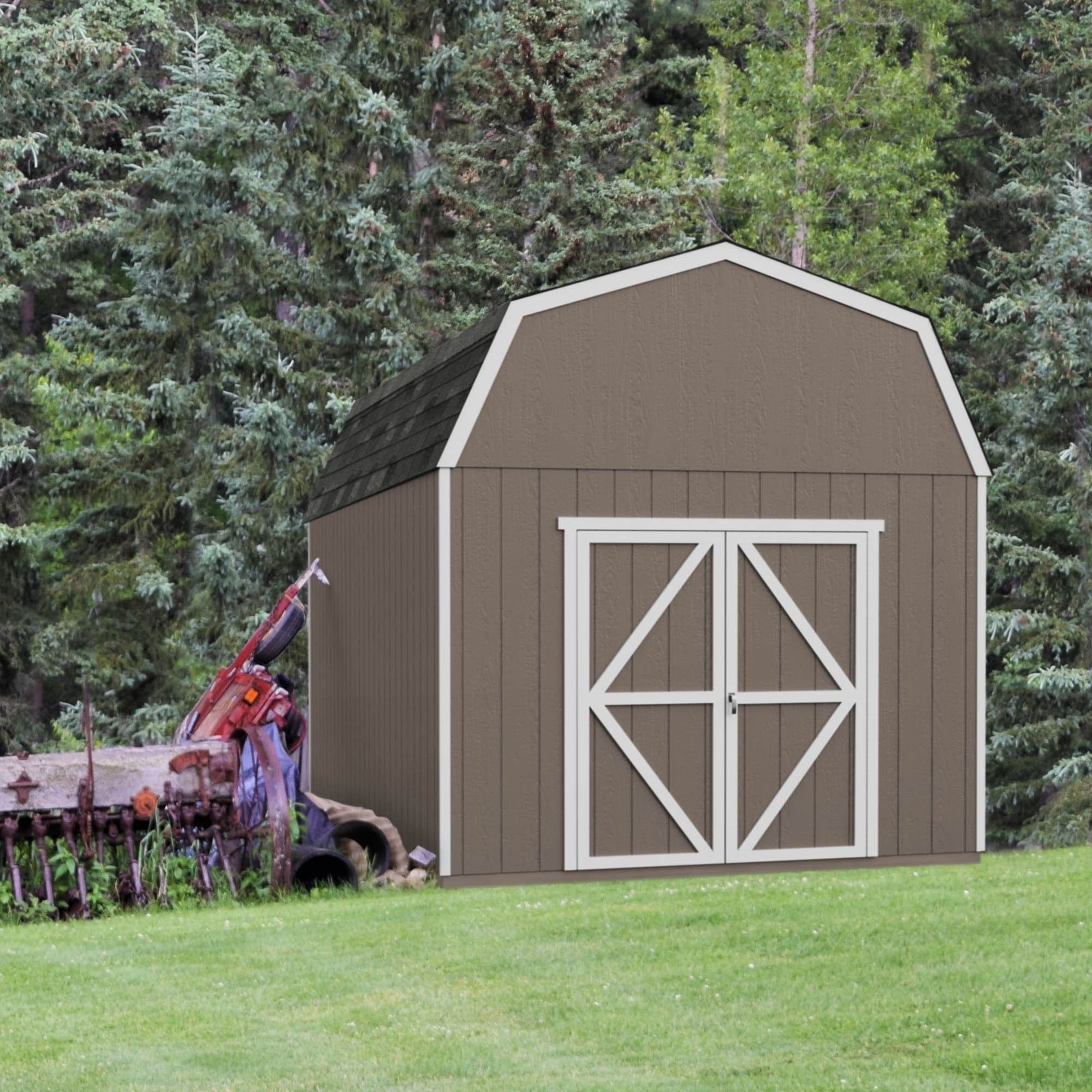 Handy Home Products Braymore 10 ft. x 12 ft. Wood Storage Shed