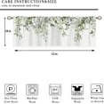 thumbnail image 2 of Rustic Sage Green Eucalyptus Leavses Valances Kitchen Curtains Watercolor Floral Flower Plants Botanical Farmhouse Wooden Bedroom Living Room Treatment Tier Fabric 1 Panel 52Wx18H Inch, 2 of 6