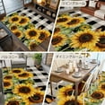 thumbnail image 6 of Sunflower Checkered 5x8 Area Rugs, Black Buffalo Plaid Pastoral Flowers Non-Skid Rubber Backing Large Rectangle Rugs - Living Room Bedroom Home Office, Indoor Floor Mat Carpets Washable Rug, 6 of 9