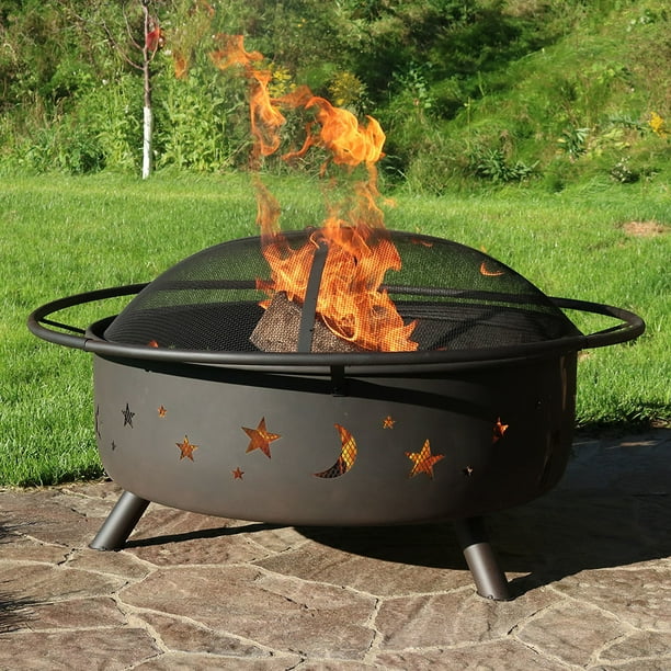 Sunnydaze 42 Fire Pit Steel Cosmic, Seasonal Trends Outdoor Round Steel Fire Pit