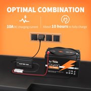 LiTime 12V 100Ah LiFePO4 Lithium Deep Cycle Battery 100A BMS 1280Wh Energy with 14.6V10A Charger