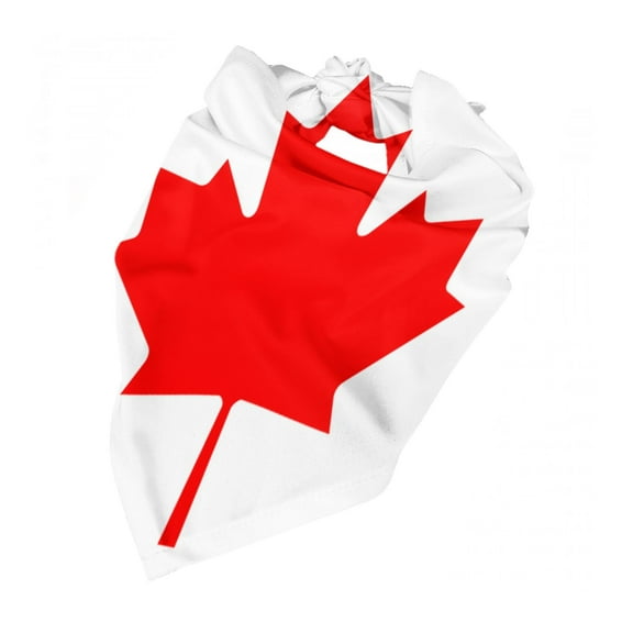 Canadian Flag Dog Bandana Adjustable Dog Bib Scarf Handkerchief For Large Medium Small Dogs Cats Pets
