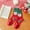 Red A, variant on Voncos Red Christmas Socks for Women - Soft Cotton Mid-Calf Festive Socks with Santa, Christmas Tree & Jingle Bells, Free Size Holiday Gift
