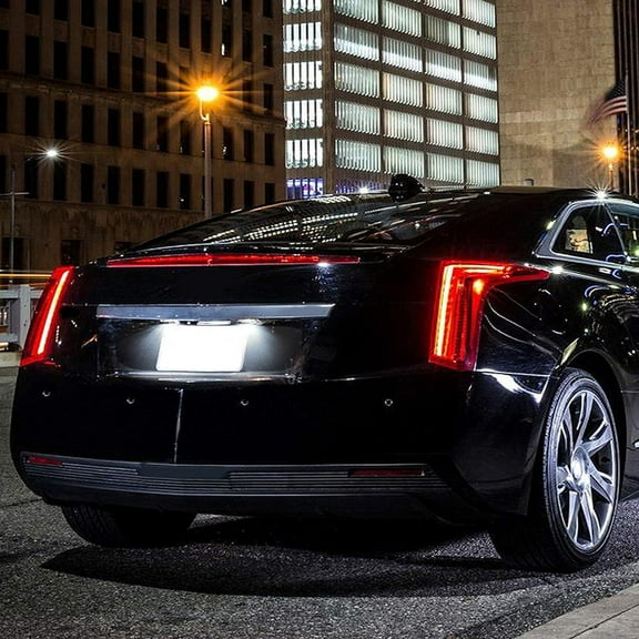 Furulu 1Pair White LED License Plate Lamps For Cadillac CTS Sedan 2008-2010