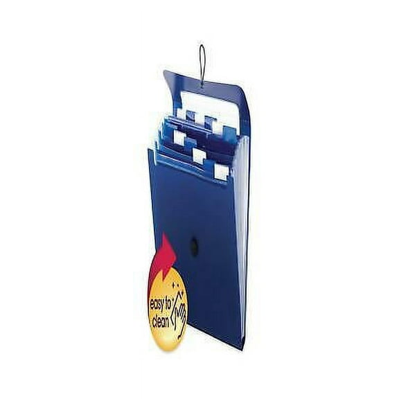 2PK SMD70902 Step Index Organizer, 12 Sections, 1/6-Cut Tab, Letter Size, Navy