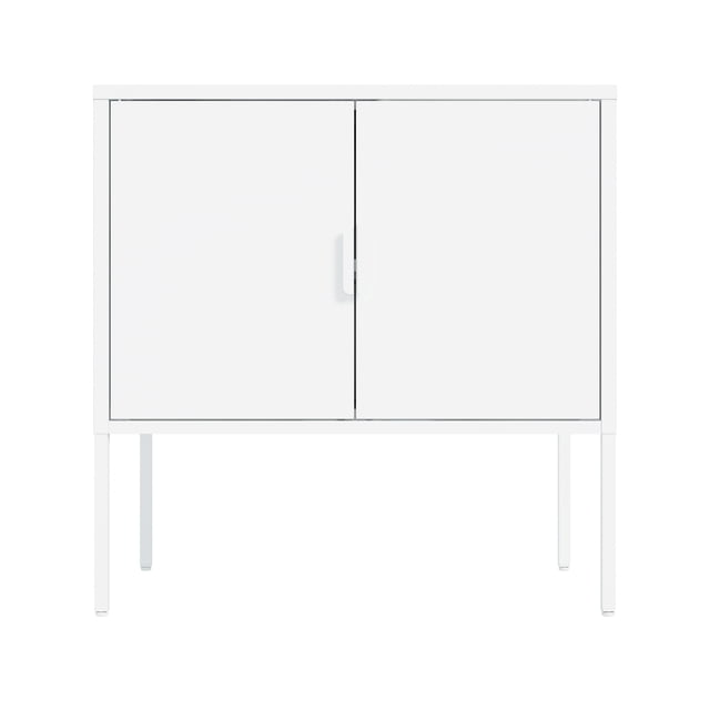 Ava Armoire d'Appoint Moderne 23,6 avec 2 Tablettes Ajustables, Blanc