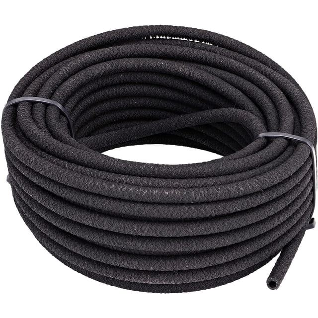 Manguera de remojo para lluvia, 0,6 cm x 15 m, color negro