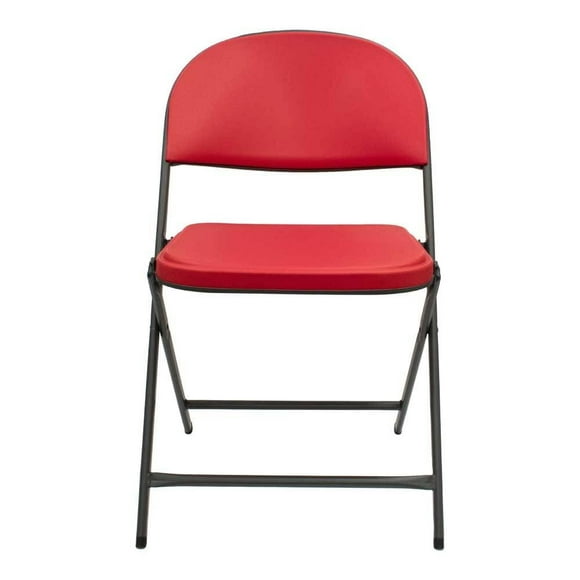 Silla Plegable Mainstays 46.2x50.5x76.5 cm de Resina Rojo