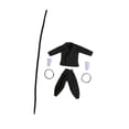 thumbnail image 4 of 5x Figura Abrigo y Pantalones Ropa de Muñeca Escala 1/12 Traje de Entrenamiento de Kung Fu Shao Lin negro, 4 of 9