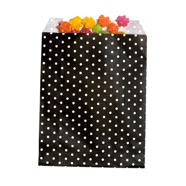 25ea 5 1 8 X 6 3 8 Black Mini Polka Dot Merch Bg Pk By Paper Mart Walmart Com Walmart Com