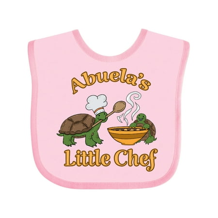 

Inktastic Abuela s Little Chef with Cute Turtles Gift Baby Boy or Baby Girl Bib
