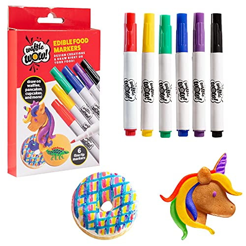 Food Coloring Markers, 6 pc Edible Pen Set for Decorating, Drawing