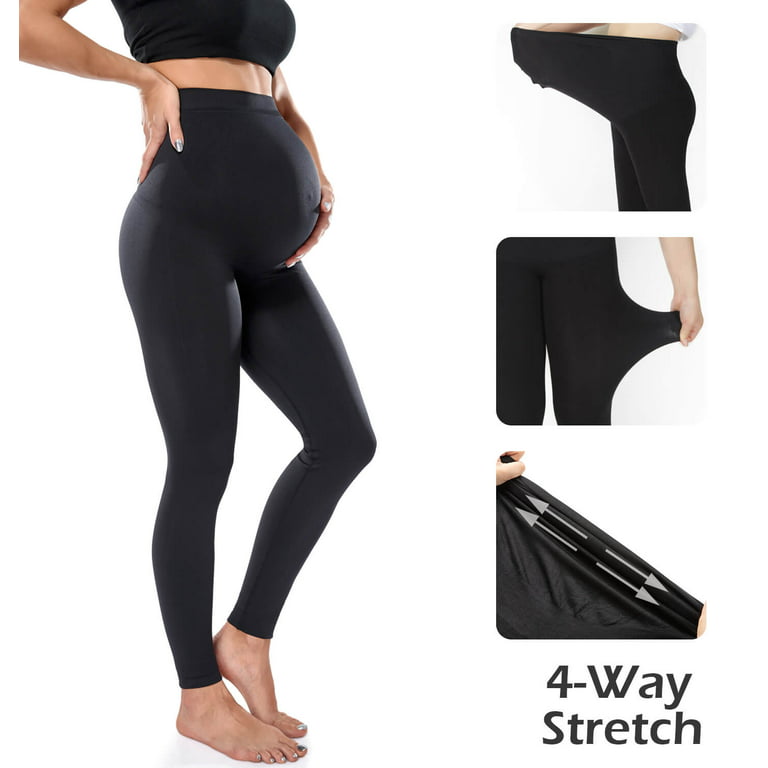 MANIFIQUE Women's Seamless Maternity Leggings Pregnancy Yoga Pants Active  Wear Workout Leggings 