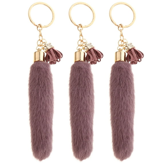 WEKADRIN 3Pcs Handbag Dangle Pendants Purple Tassel Shape Plush Metal For All Kinds Of People