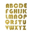 thumbnail image 1 of Groovy Alphabet Letters Rhinestone Stickers, Gold, 1-Inch, 26-Count, 1 of 1