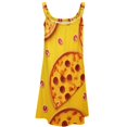 thumbnail image 4 of Ladies' Summer Dress Beach Sleeveless Fun Pizza T-shirt Vest Sun Skirt, 4 of 8